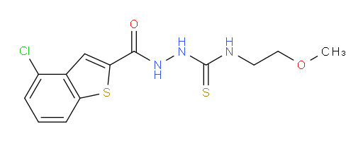 2-(4-chlorobenzo[b]thiophene-2-carbonyl)-N-(2-methoxyethyl)hydrazinecarbothioamide