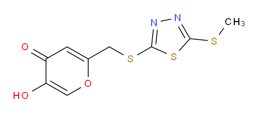 5-hydroxy-2-(((5-(methylthio)-1,3,4-thiadiazol-2-yl)thio)methyl)-4H-pyran-4-one