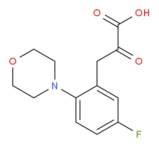 3-(5-fluoro-2-morpholinophenyl)-2-oxopropanoic acid