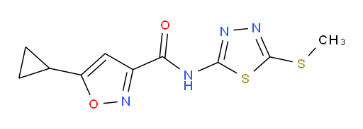 5-cyclopropyl-N-(5-(methylthio)-1,3,4-thiadiazol-2-yl)isoxazole-3-carboxamide