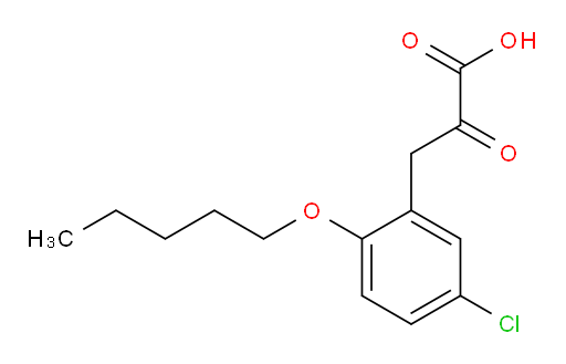 3-(5-chloro-2-(pentyloxy)phenyl)-2-oxopropanoic acid