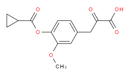 3-(4-((cyclopropanecarbonyl)oxy)-3-methoxyphenyl)-2-oxopropanoic acid