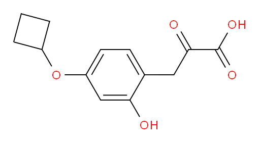 3-(4-cyclobutoxy-2-hydroxyphenyl)-2-oxopropanoic acid