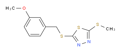 2-((3-methoxybenzyl)thio)-5-(methylthio)-1,3,4-thiadiazole