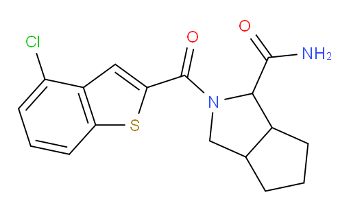 2-(4-chlorobenzo[b]thiophene-2-carbonyl)octahydrocyclopenta[c]pyrrole-1-carboxamide