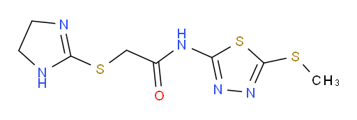 2-((4,5-dihydro-1H-imidazol-2-yl)thio)-N-(5-(methylthio)-1,3,4-thiadiazol-2-yl)acetamide