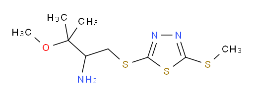 3-methoxy-3-methyl-1-((5-(methylthio)-1,3,4-thiadiazol-2-yl)thio)butan-2-amine