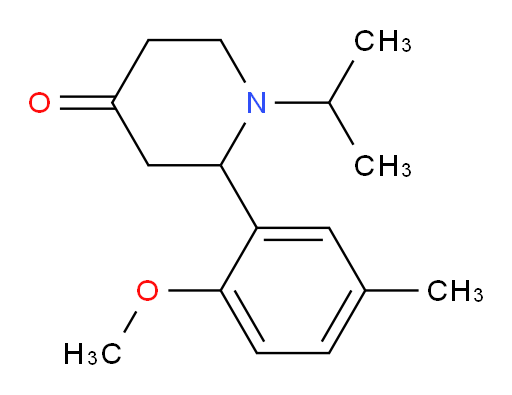 1-isopropyl-2-(2-methoxy-5-methylphenyl)piperidin-4-one