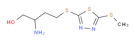 2-amino-4-((5-(methylthio)-1,3,4-thiadiazol-2-yl)thio)butan-1-ol