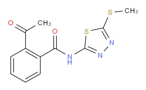 2-acetyl-N-(5-(methylthio)-1,3,4-thiadiazol-2-yl)benzamide