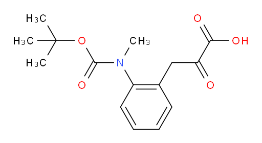 3-(2-((tert-butoxycarbonyl)(methyl)amino)phenyl)-2-oxopropanoic acid