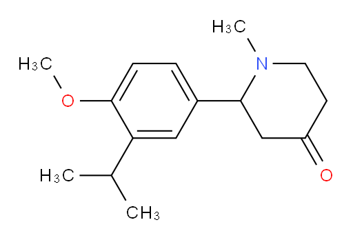 2-(3-isopropyl-4-methoxyphenyl)-1-methylpiperidin-4-one