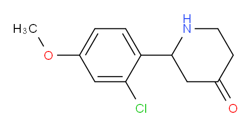 2-(2-chloro-4-methoxyphenyl)piperidin-4-one
