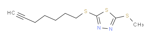 2-(hept-6-yn-1-ylthio)-5-(methylthio)-1,3,4-thiadiazole