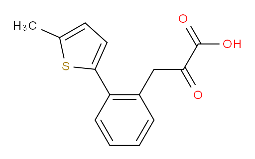 3-(2-(5-methylthiophen-2-yl)phenyl)-2-oxopropanoic acid
