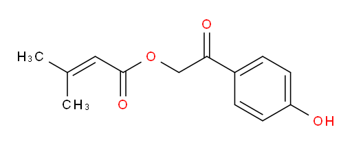 2-(4-hydroxyphenyl)-2-oxoethyl 3-methylbut-2-enoate