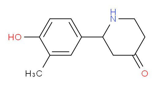 2-(4-hydroxy-3-methylphenyl)piperidin-4-one