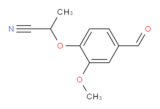 2-(4-formyl-2-methoxyphenoxy)propanenitrile