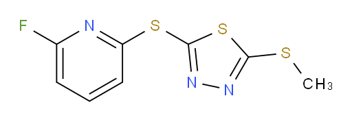 2-((6-fluoropyridin-2-yl)thio)-5-(methylthio)-1,3,4-thiadiazole
