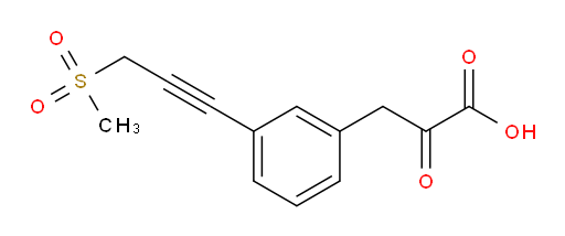 3-(3-(3-(methylsulfonyl)prop-1-yn-1-yl)phenyl)-2-oxopropanoic acid