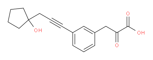 3-(3-(3-(1-hydroxycyclopentyl)prop-1-yn-1-yl)phenyl)-2-oxopropanoic acid