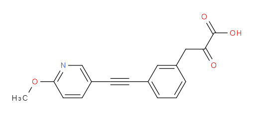 3-(3-((6-methoxypyridin-3-yl)ethynyl)phenyl)-2-oxopropanoic acid