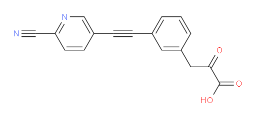 3-(3-((6-cyanopyridin-3-yl)ethynyl)phenyl)-2-oxopropanoic acid