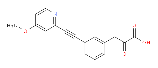 3-(3-((4-methoxypyridin-2-yl)ethynyl)phenyl)-2-oxopropanoic acid
