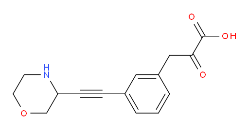 3-(3-(morpholin-3-ylethynyl)phenyl)-2-oxopropanoic acid