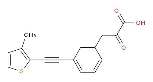 3-(3-((3-methylthiophen-2-yl)ethynyl)phenyl)-2-oxopropanoic acid