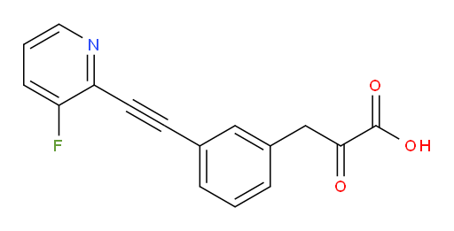 3-(3-((3-fluoropyridin-2-yl)ethynyl)phenyl)-2-oxopropanoic acid