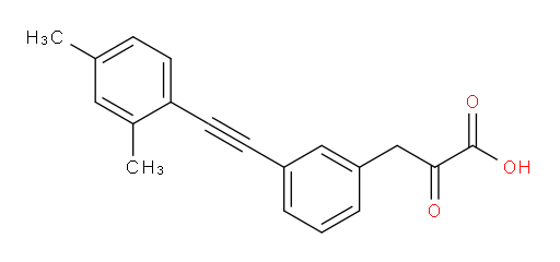 3-(3-((2,4-dimethylphenyl)ethynyl)phenyl)-2-oxopropanoic acid