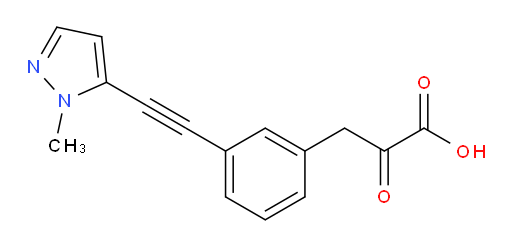 3-(3-((1-methyl-1H-pyrazol-5-yl)ethynyl)phenyl)-2-oxopropanoic acid