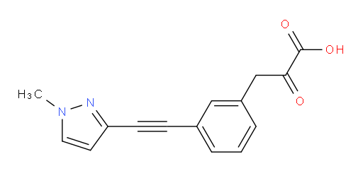 3-(3-((1-methyl-1H-pyrazol-3-yl)ethynyl)phenyl)-2-oxopropanoic acid