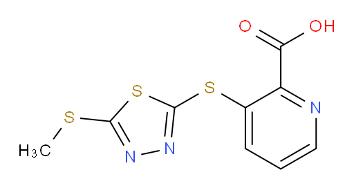 3-((5-(methylthio)-1,3,4-thiadiazol-2-yl)thio)picolinic acid