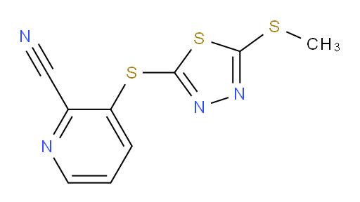 3-((5-(methylthio)-1,3,4-thiadiazol-2-yl)thio)picolinonitrile