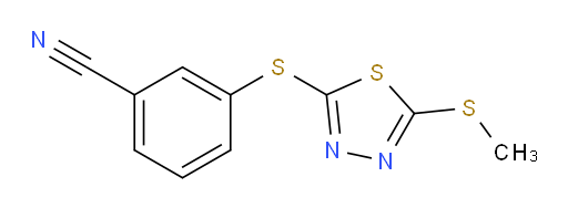 3-((5-(methylthio)-1,3,4-thiadiazol-2-yl)thio)benzonitrile