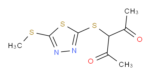3-((5-(methylthio)-1,3,4-thiadiazol-2-yl)thio)pentane-2,4-dione