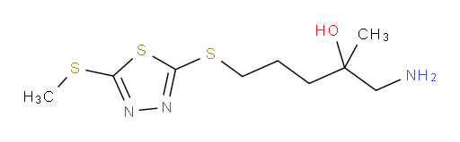 1-amino-2-methyl-5-((5-(methylthio)-1,3,4-thiadiazol-2-yl)thio)pentan-2-ol