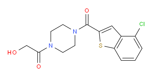 1-(4-(4-chlorobenzo[b]thiophene-2-carbonyl)piperazin-1-yl)-2-hydroxyethanone