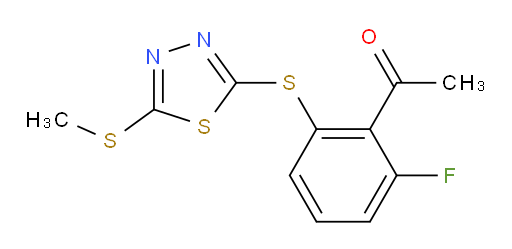 1-(2-fluoro-6-((5-(methylthio)-1,3,4-thiadiazol-2-yl)thio)phenyl)ethanone