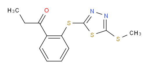 1-(2-((5-(methylthio)-1,3,4-thiadiazol-2-yl)thio)phenyl)propan-1-one