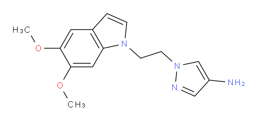 1-(2-(5,6-dimethoxy-1H-indol-1-yl)ethyl)-1H-pyrazol-4-amine