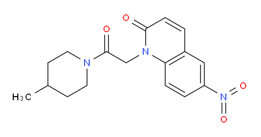 1-(2-(4-methylpiperidin-1-yl)-2-oxoethyl)-6-nitroquinolin-2(1H)-one
