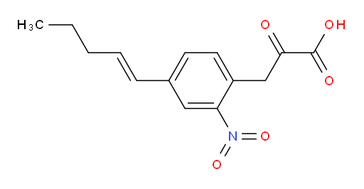 (E)-3-(2-nitro-4-(pent-1-en-1-yl)phenyl)-2-oxopropanoic acid