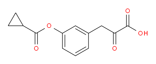 3-(3-((cyclopropanecarbonyl)oxy)phenyl)-2-oxopropanoic acid