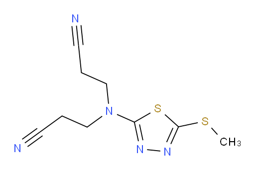 3,3'-((5-(methylthio)-1,3,4-thiadiazol-2-yl)azanediyl)dipropanenitrile