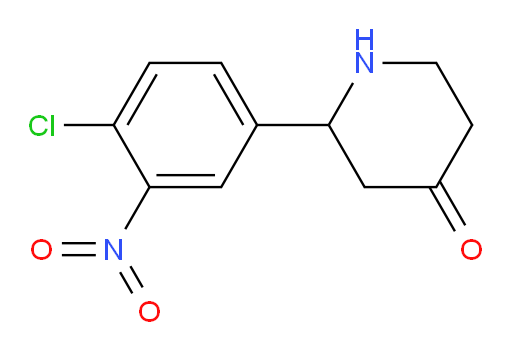 2-(4-chloro-3-nitrophenyl)piperidin-4-one