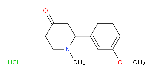 2-(3-methoxyphenyl)-1-methylpiperidin-4-one hydrochloride