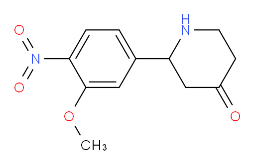 2-(3-methoxy-4-nitrophenyl)piperidin-4-one